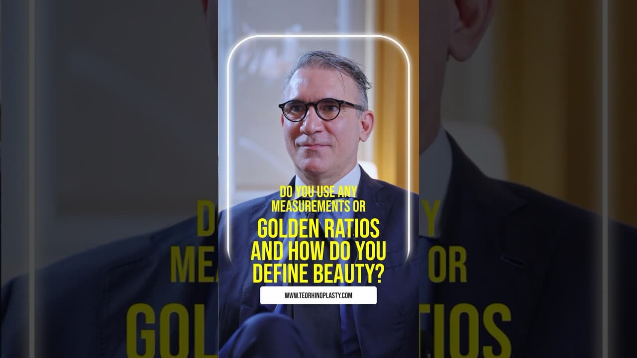 Do you use any measurements or golden ratios and how do you define beauty?