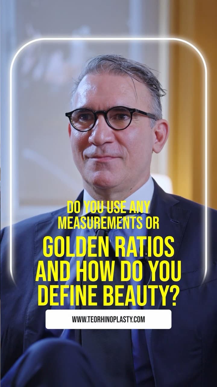 Do you use any measurements or golden ratios and how do you define beauty?