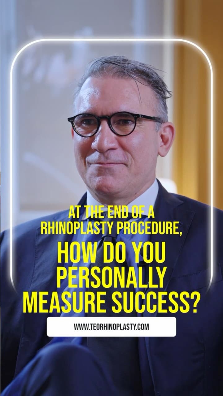 At the end of a rhinoplasty procedure, how do you personally measure success?